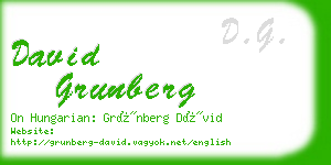 david grunberg business card